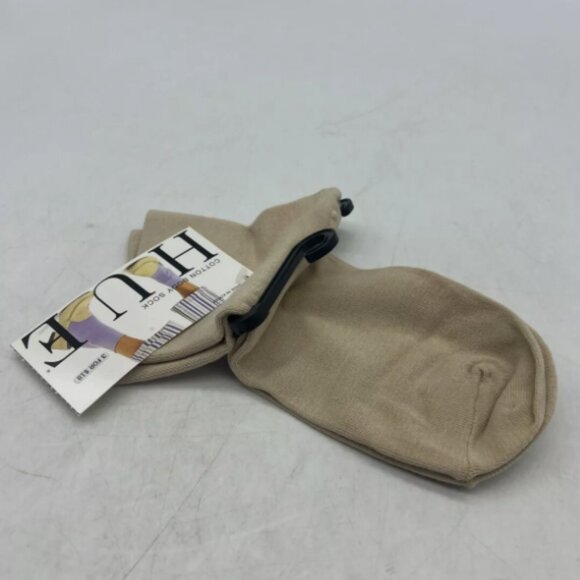 3 Pairs HUE Beige Cotton Body Sock One Size Socks U6373 - Picture 4 of 4